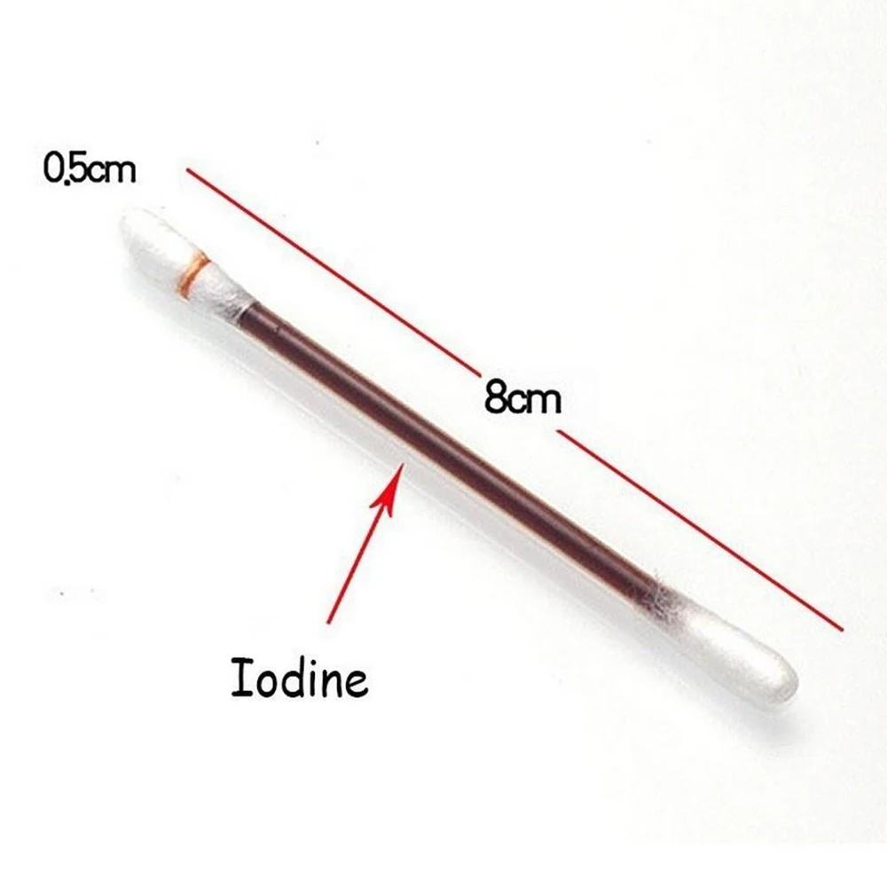 15ชิ้น/แพ็คชิ้น Disposable แพทย์ไอโอดีนผ้าฝ้ายไอโอดีนฆ่าเชื้อผ้าฝ้าย Swab ปีนเขา Aid ชุดอุปกรณ์ปฐมพยาบาล