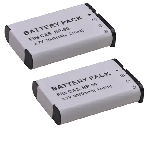카시오 엑실림 EX-H10 EX-H15 EX-H20G EX-H20GBK EX-H20GSR EX-FH100 EX-FH100BK 카메라용 2000mAh NP-90 NP90 배터리