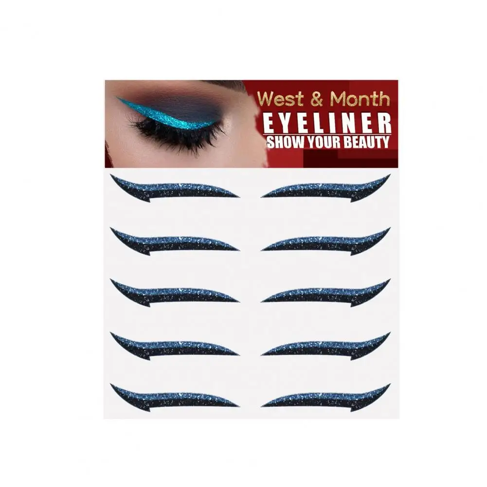 Faux Eyeliner autocollant longue durée pour femmes, 5 paires