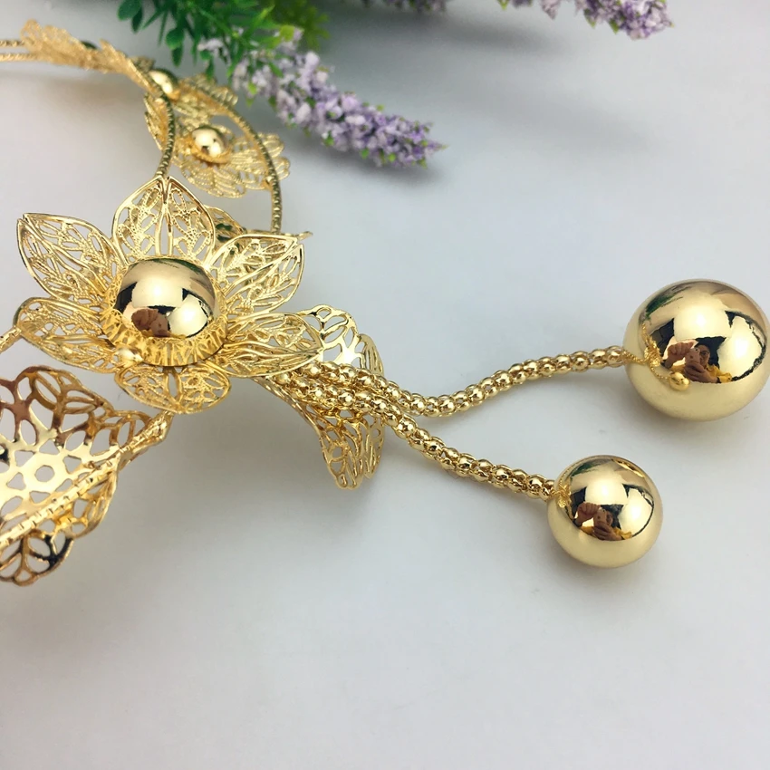 Unique Flower Jewelry Beautiful Brazilian Jewelry Sets For Women Birthday Gift Party Wedding FHK11112