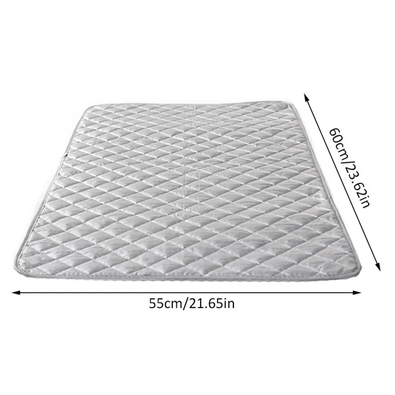 Portable Table Top Ironing Mat Laundry Pad Washer Dryer Cover Board Heat Resistant Blanket Press Clothes Protector Travel