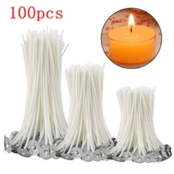 100pcs Candle Wick Cotton Cores Smokeless DIY Party Candle Making Pre-waxed Wicks Candle Making Supplies 2.5/4/5/6/7/9/15/20cm