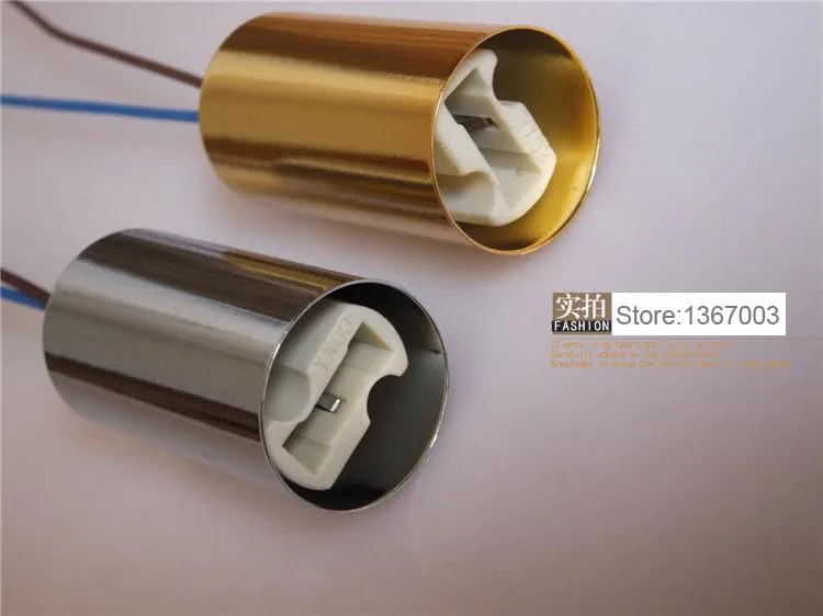 2pcs 10pcs G9 Socket Ceramic Base With 0.3mm2 20cm Wire Light Holder Chrome Gold Color Lamp Cup Lighting Accessories
