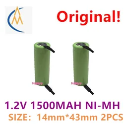 2PCS Brand new 1.2V Ni MH rechargeable battery 4 / 5aa 1500mah electric razor with solder piece Ni-MH aircraft model toy durable