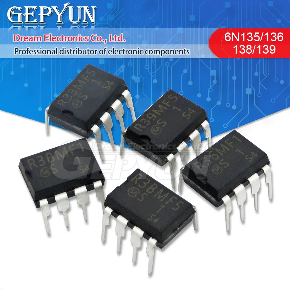 10PCS 6N135 6N136 DIP8 6N137 DIP 6N138 6N139 DIP-8