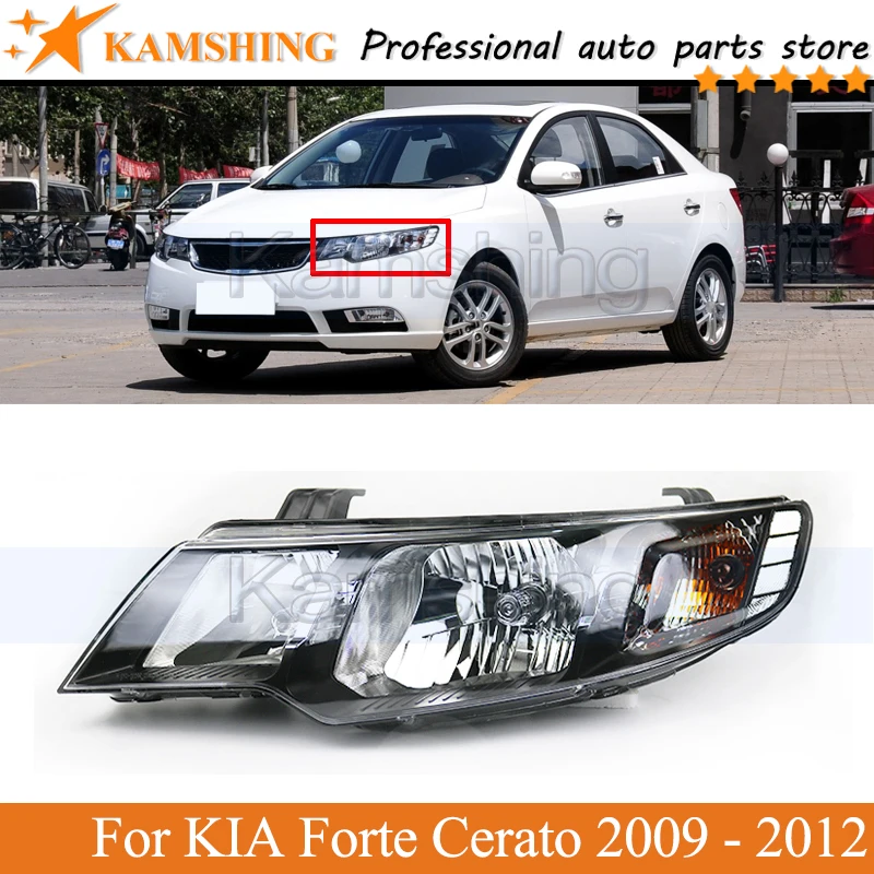 

Kamshing Front bumper head light lamp For KIA Forte Cerato 2009 2010 2011 2012 Front bumper headlamp