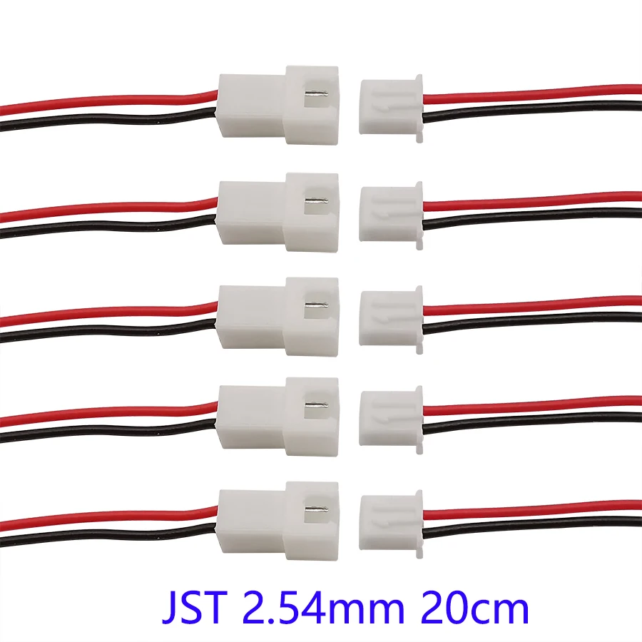 10/5/2 Paar kleine Mini JST 1,25 mm PH2.0 XH2.54 2-poliger männlicher weiblicher Stecker Klinkenstecker Kabel JST 1,25/2,0/2,54 2P elektronischer Draht