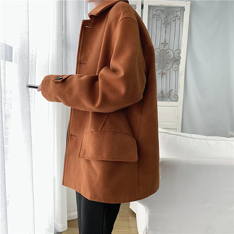 VERSMA – Trench-Coat en mélange de laine pour homme et femme, Style anglais, coupe ajustée, couleur unie, Vintage, livraison directe