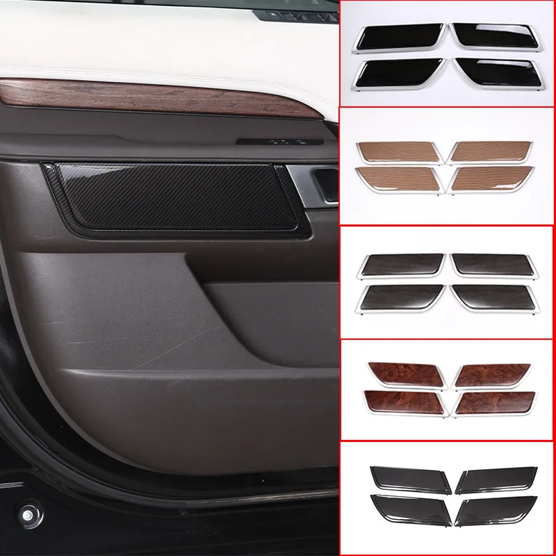 4pcs Replacement Parts For Land Rover Discovery 5 L462 2017 2018 ABS Gloss Black Interior Door Decoration Panel Cover Trim LR5