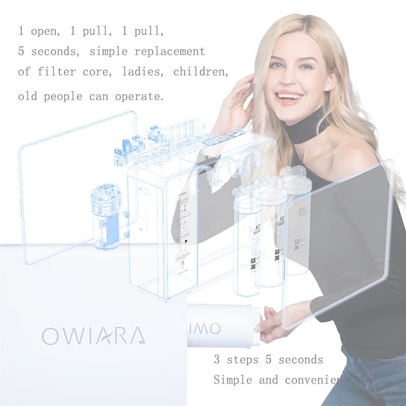 Purificatore d'acqua originale 500g nucleo filtrante composto 3 in 1 nucleo filtro membrana ro nucleo filtro composito carbone attivo 2 in 1