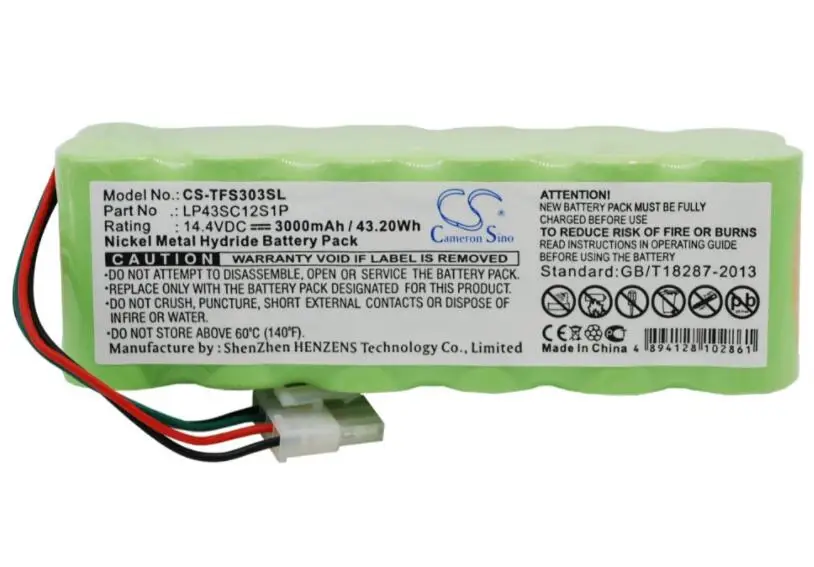 cameron sino 3000mah battery for TEKTRONIX 965 DSP 78-8097-5058-7 TFS3031 146-0112-00 LP43SC12S1P 	Equipment, Survey Battery