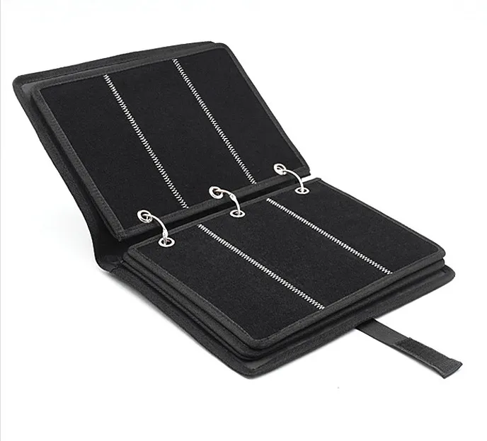 Embroidery Patch Collection Display Book with Detachable Metal Buckle PVC Armband Finishing Storage Hanging Bag for Posters