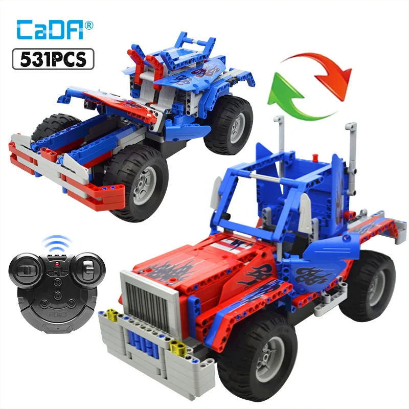 

Cada 531PCS RC Prime Truck MOC Building Blocks Remote Control Off-Road Trucks Bricks Toys for Kids Gift