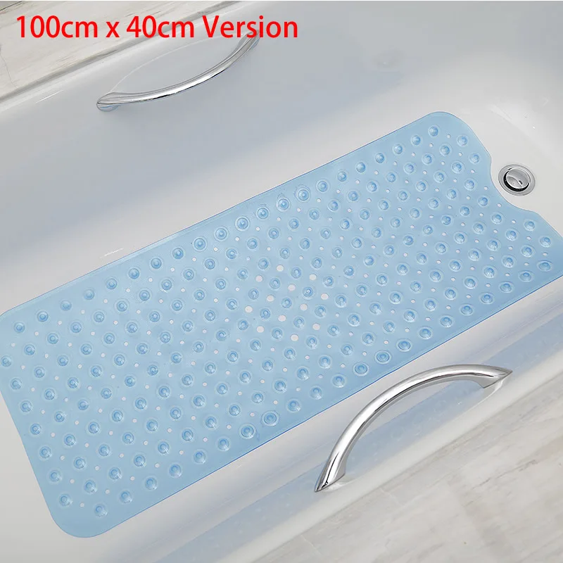 New 38cm*69cm Cute Cartoon Anti-Slip PVC Bath Mats With Sucker Bathroom Carpet Shower Pad Soft Massage Pad Multi-Color