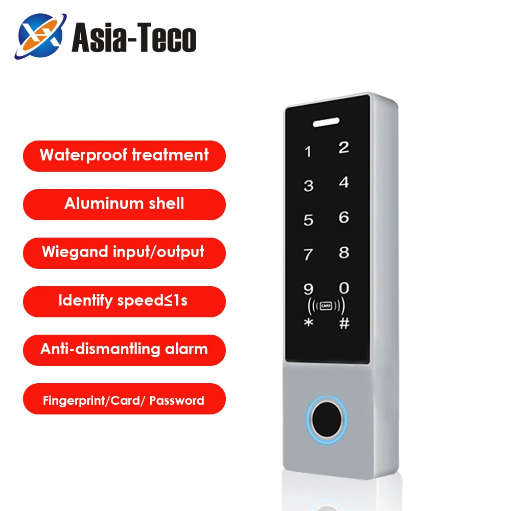 

IP68 Waterproof New Metal Fingerprint Standalone Door Access Control System W/ 125Khz RFID Card Reader 2000 user