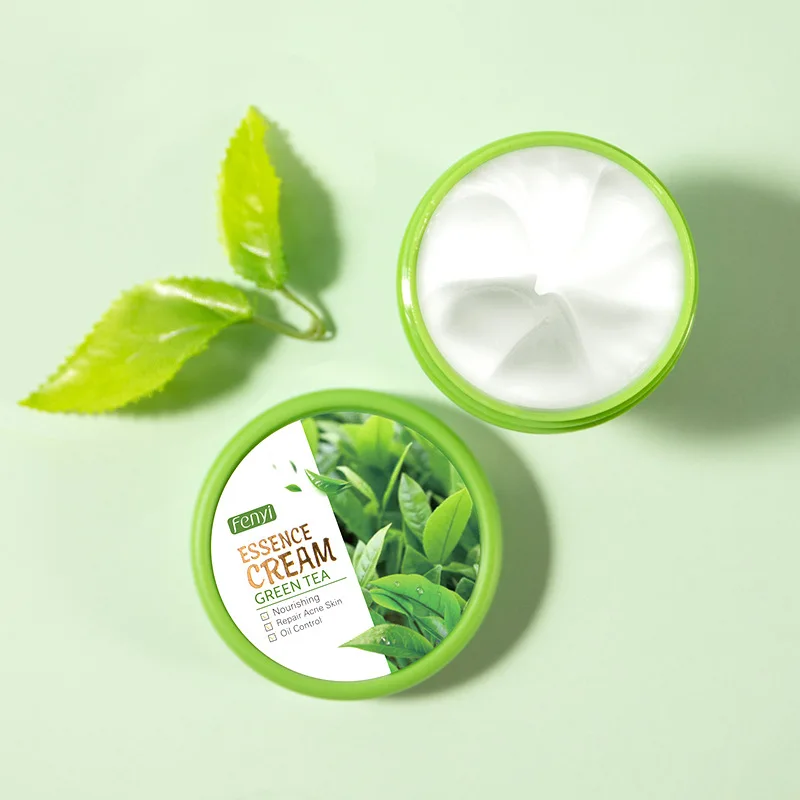 40g Green Tea Essence Face Cream Natural Extract Centella Chamomile Moisturizing Hydrating Oil-Control Acne Brighten Skin Care