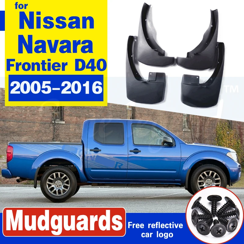 for Nissan Navara Frontier Brute D40 2005~2016 Car Mud Flaps Front Rear Mudguard Splash Accessories 2011 2012 2013 2014 2015