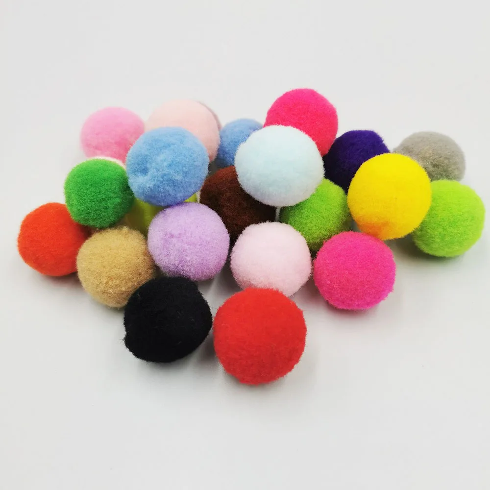 50Pcs 25 millimetri Pom poms Misto Morbido Rotondo A Forma di Pompon Palle Soffici Pompones FAI DA TE Fatti A Mano Da Cucire Artigianali per bambini