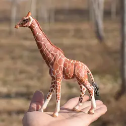 1PCS 6.7inch/17cm Female Africa Giraffe Wild Life Figurines Toy PVC Model Action Figures Collection Toys New Kids Gift 14750