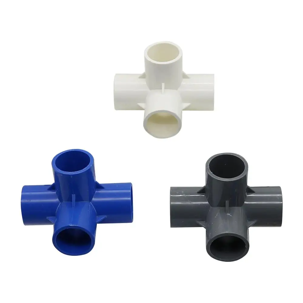 PVC Three-dimensional 3 way 4 Way 5 Way Water Pipe Connector Innner Diameter 25mm Pipe Fittings Irrigation Equal Adapter 1 Pc