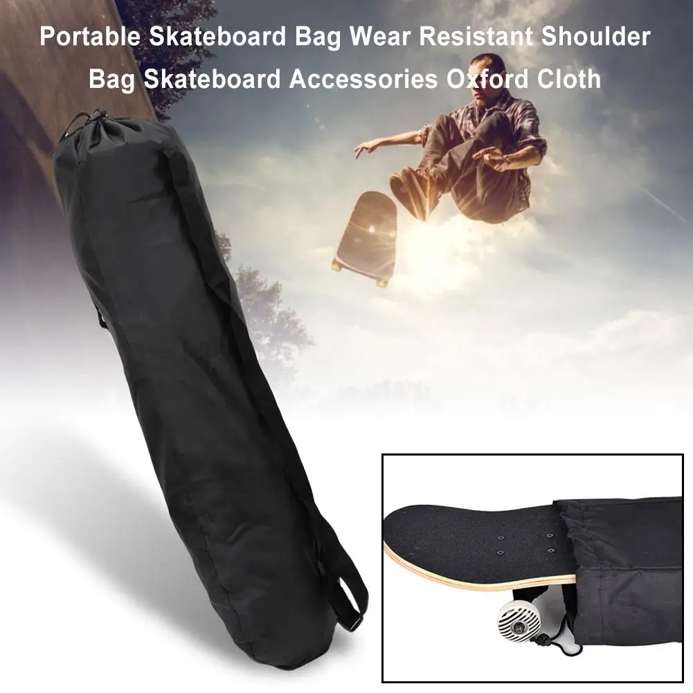 New 87Cm Long Skateboard Bag Oxford Cloth Skateboard Bag 31.5 Inch Skateboard Carrying Case Shoulder Travel Longboard Backpack