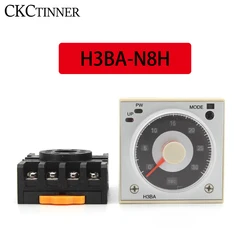 H3BA-N8H 8PIN 50/60Hz 2NO2NC Tempo 1.2s a 300h 48*48 millimetri DC12V DC24V AC110V AC220V Multifunzionale relè a stato solido