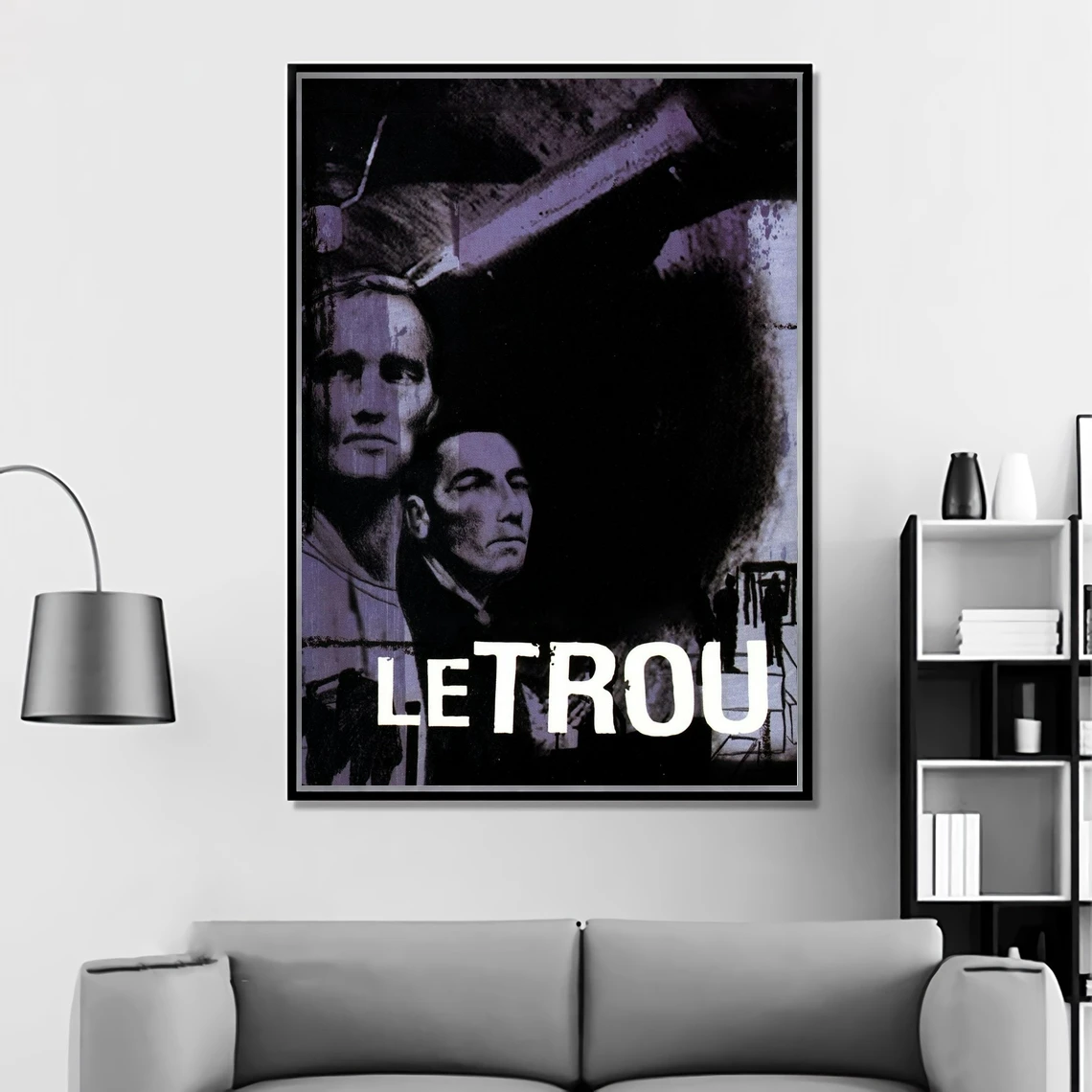 Le Trou  The Hole  (1960) Poster French crime film Wall Decor Retro Michel Constantin Marc Michel Cinema Print Art Gift