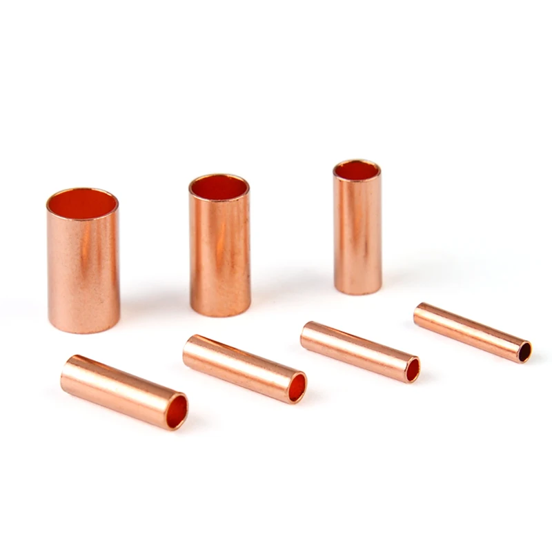 480pcs Copper GT small copper tube connecting tube wire joint terminal crimping small copper tube butt terminal connector set