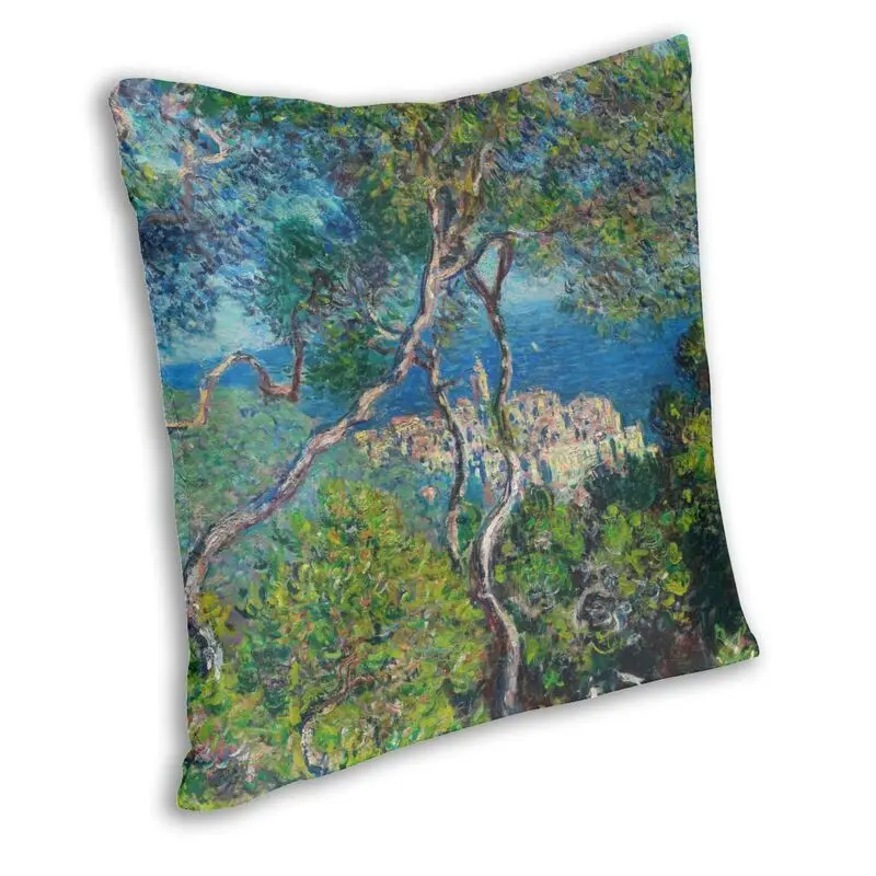 Claude Monet Printing Square Throw Pillow Cover Home Decor Printed World Famous Landscape Painting Cushion Cover for Living Room