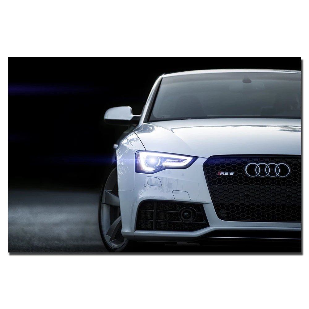 Audi RS 5 Super Car Poster Wallpaper Canvas Painting Wall Art Decoration  for Living Room