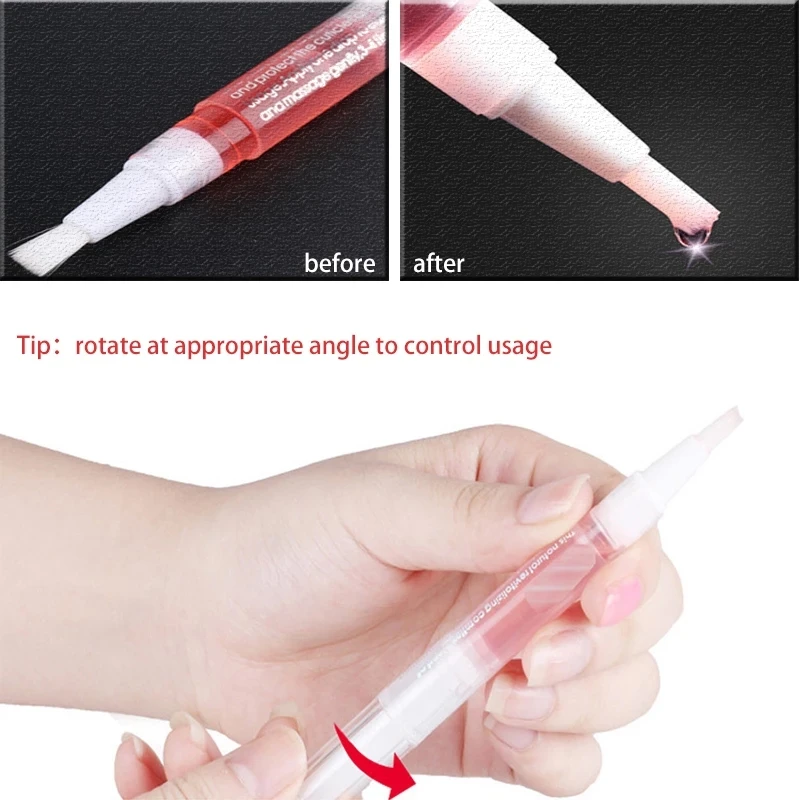 Free Ship Nail Cuticle Revitalizer Nutrition Oil Pen Anti Cuticle Remover Nail Care Strengthening Repair Gel Nail Treatment 15p