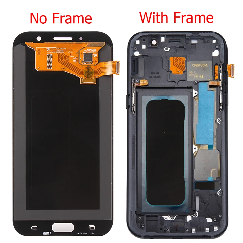 A720F Display For Samsung A7 2017 LCD With Frame 5.7\