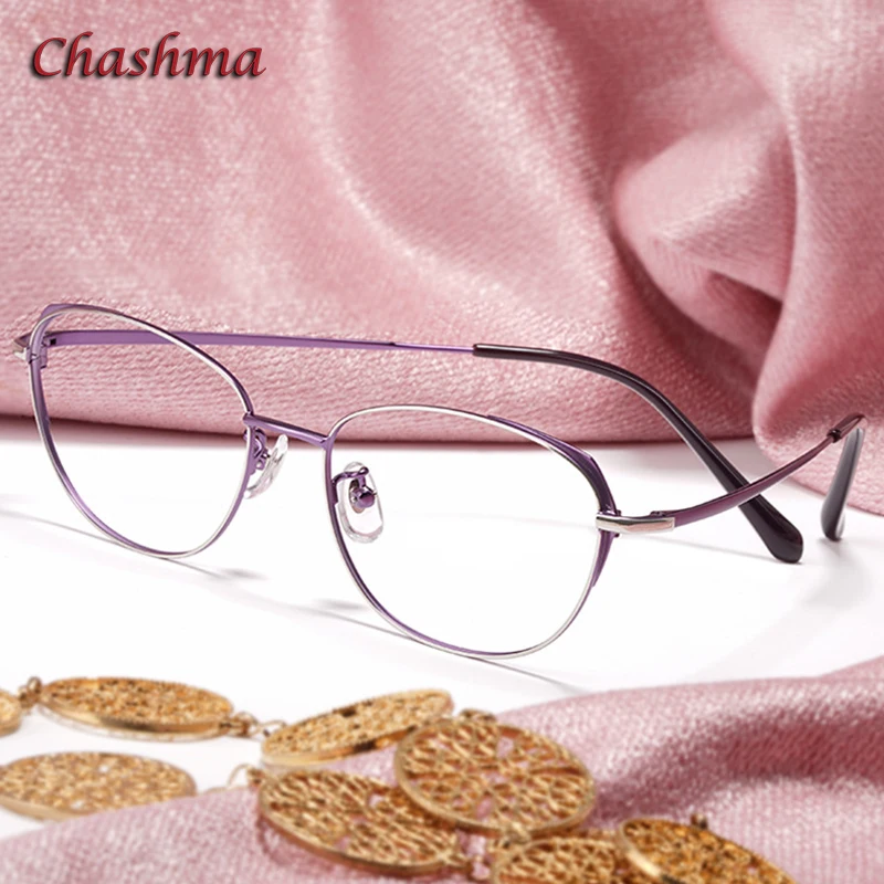 Chashma Frame Women Prescription Glasses Optical Eyewear Spectacles Fashion Girl Design Eyeglass for Anti Blue Ray Degree Lenses