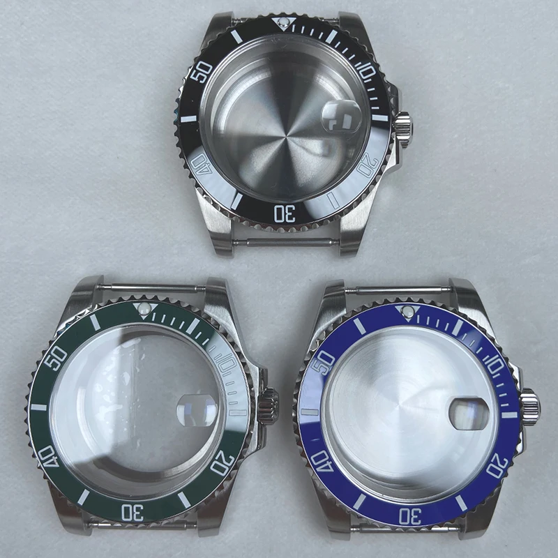 40mm Diving Watch Case Sapphire Crystal Glass For Seiko NH34 NH35 NH36/38 ETA 2824 Miyota 8215 Movimento 28,5mm Dial Submariner