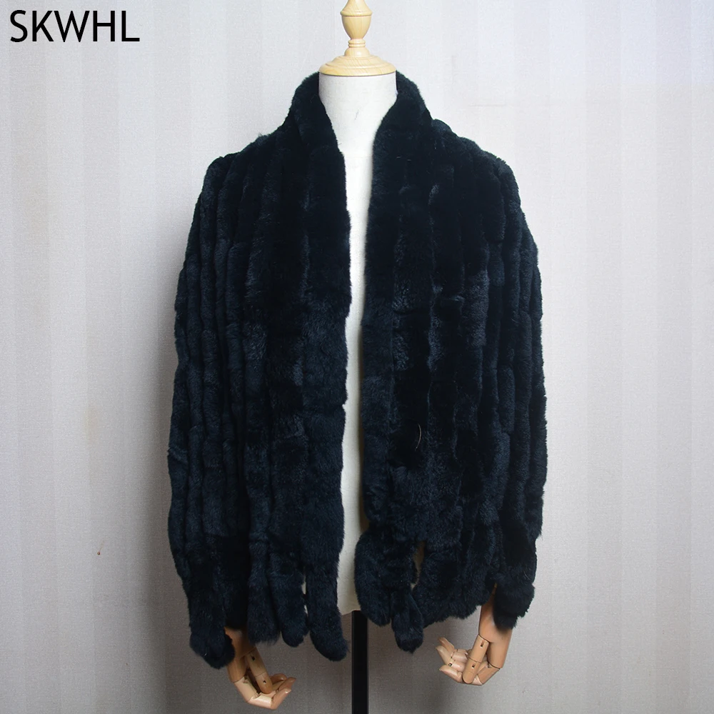 

Luxury Women Long Style Real Rex Rabbit Fur Scarf Winter Warm Rex Rabbit Fur Wrap Fashion Rex Rabbit Fur Tassel Shawl Scarves