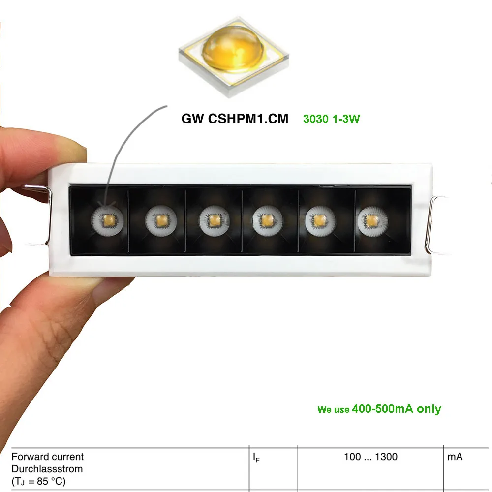 2020 New Linear Mini LED Downlight Square Small Embedded Delicate Lamp 90Ra 3W 5W 7W 9W 12W 17W for No Main Lighting Solution