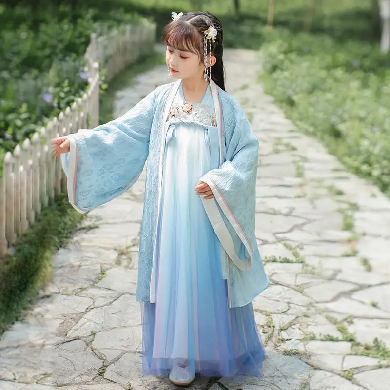 สาวฤดูใบไม้ร่วงใหม่โบราณสไตล์จีน Hanfu Super Fairy แขนยาว Sweet Lovely Princess กระโปรงพรรคเครื่องแต่งกาย