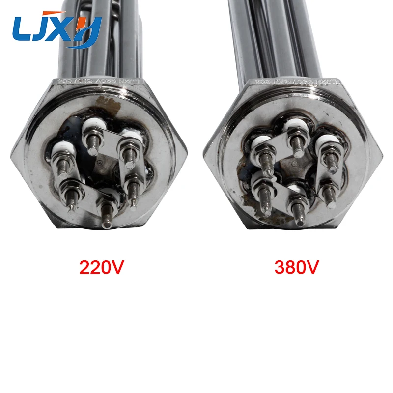 LJXH DN40(47mm) BSP Thread Electrical Heating Pipe Water Heater Immersion Element 3KW/4.5KW/6KW/9KW/12KW 220V/380V