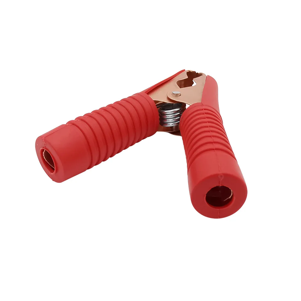 2Pcs morsetti a coccodrillo isolati 90mm 100A morsetti a coccodrillo connessione elettrica connettori a Clip per batteria per auto calda rosso + nero