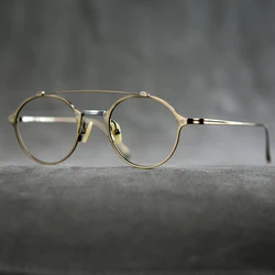 Vintage Men Pure Titanium Pilot Glasses Frame Women Retro Luxury Brand Prescription Myopia Eyeglasses Frames Optical Eyewear