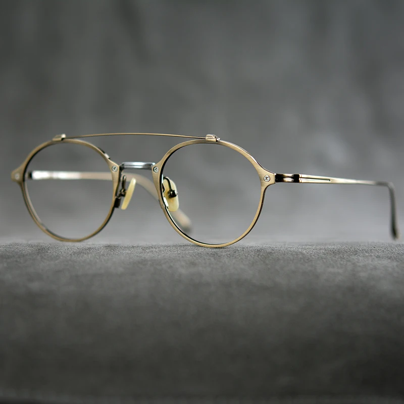 Vintage Men czysty tytan okulary pilotki rama kobiety Retro luksusowej marki okulary dla krótkowzrocznych ramek okulary optyczne