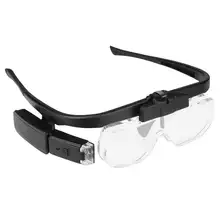 Adjustable LED headband magnifier with 2 lenses #2