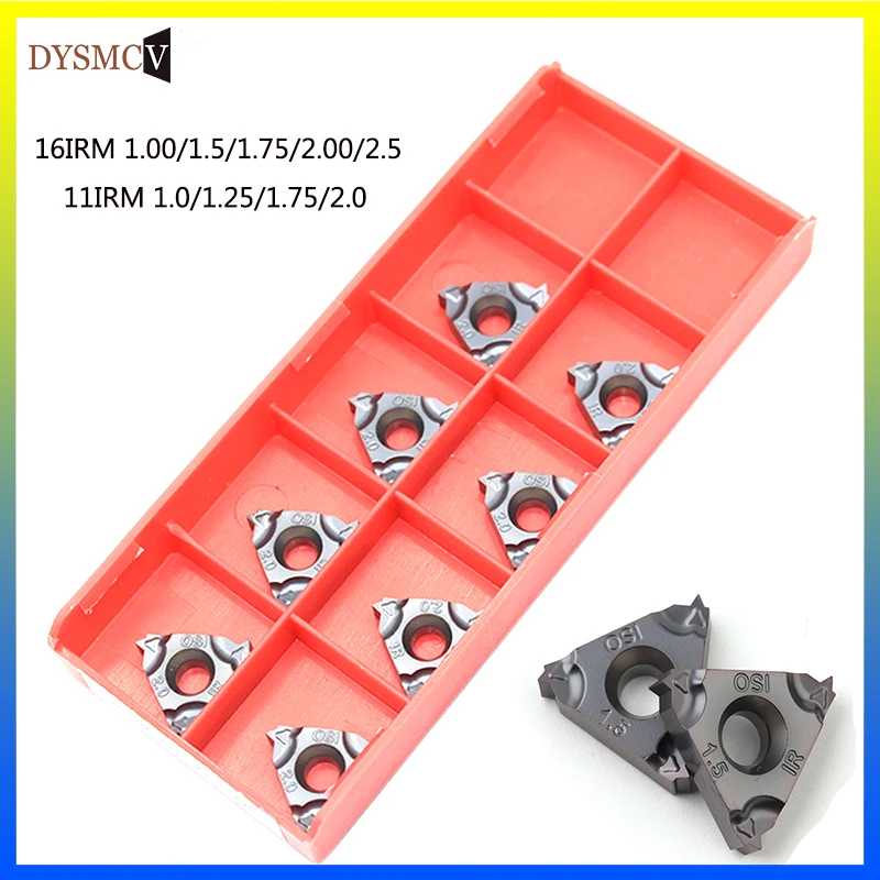 10PCS 11IR 16IR 1.0 ISO 1.25 1.5 1.75 2.0 2.5 3.0 IC908 Thread turning tools Tungsten Carbide Insert Threading Lathe Tool