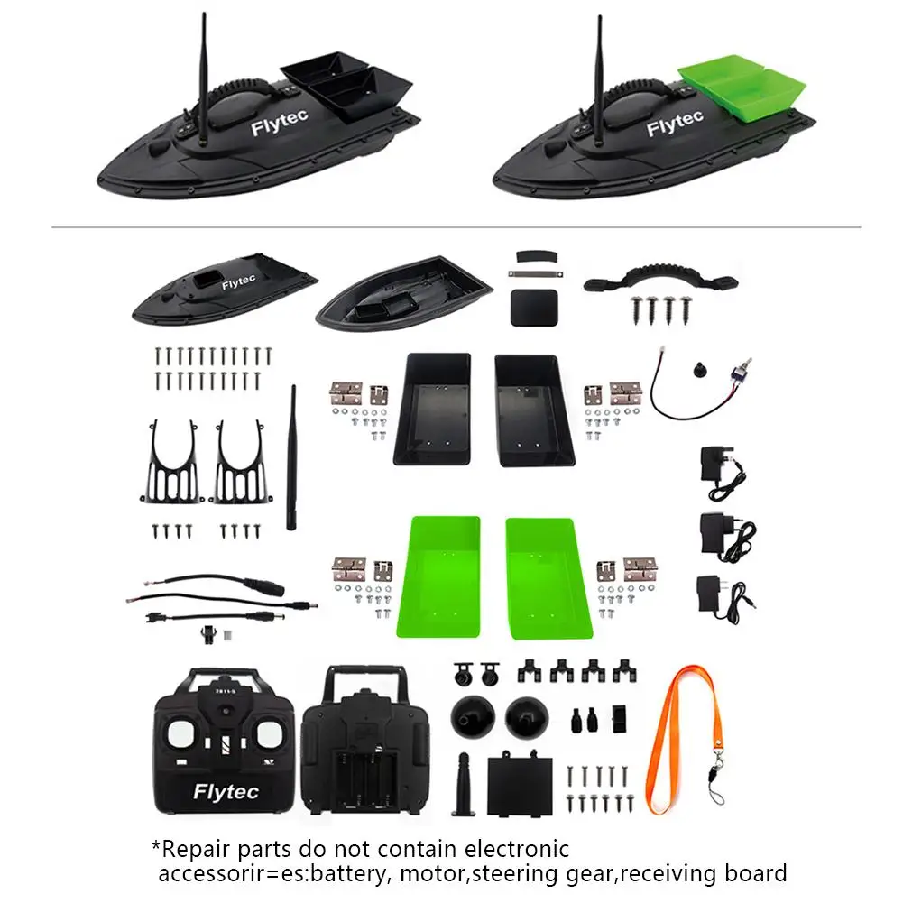 Flytec 2011-5 Fishing Equipment 500 Meters Intelligent Smart RC Bait Boat Toy Remote Control Bait Fishing Package Kits 5.4km/h