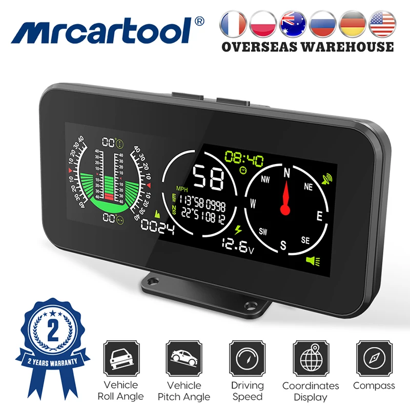 

Автомобильный Инклинометр MRCARTOOL M60, цифровой измеритель скорости, уклономер, для внедорожников и автомобилей