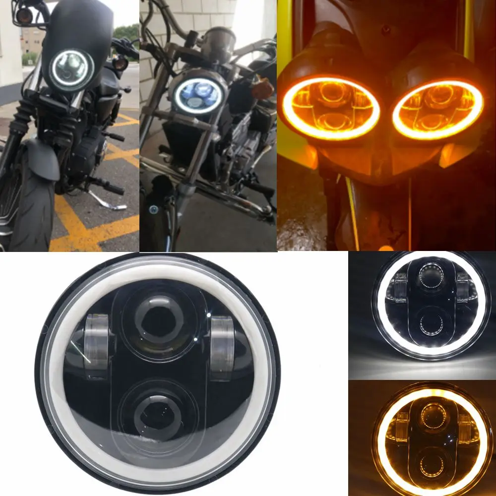 

5.75 inch LED Motorcycle Headlight Motorcycle, 5-3/4 Lamp For Sportster Roadster Glide Dyna For Honda For Yamaha