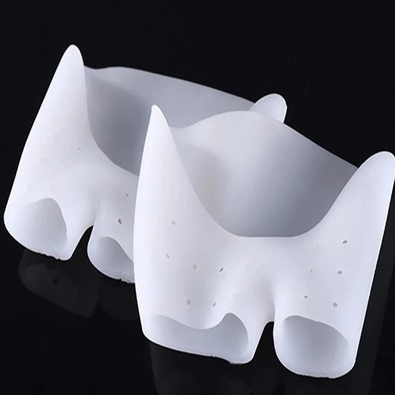 1 Pair Toe Pad Silicone Gel Foot Protector Hallux Valgus Sufferers Orthodontic Appliance Ballet High Heels Care Tool Toe Pad