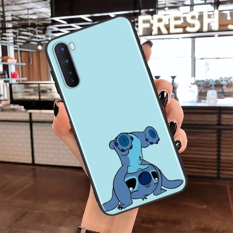 Zachte Tpu Lilo Stitch Silicone Cover Voor Oneplus Nord Ce 2 N100 N10 9 9R 8T 8 7T 7 6T 6 5T Pro Black Phone Case