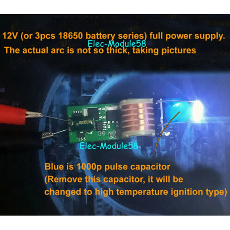 Dc 5V-12V 15KV Hoogspanning Generator Step-Up Inverter Arc Ontsteker Coil Module