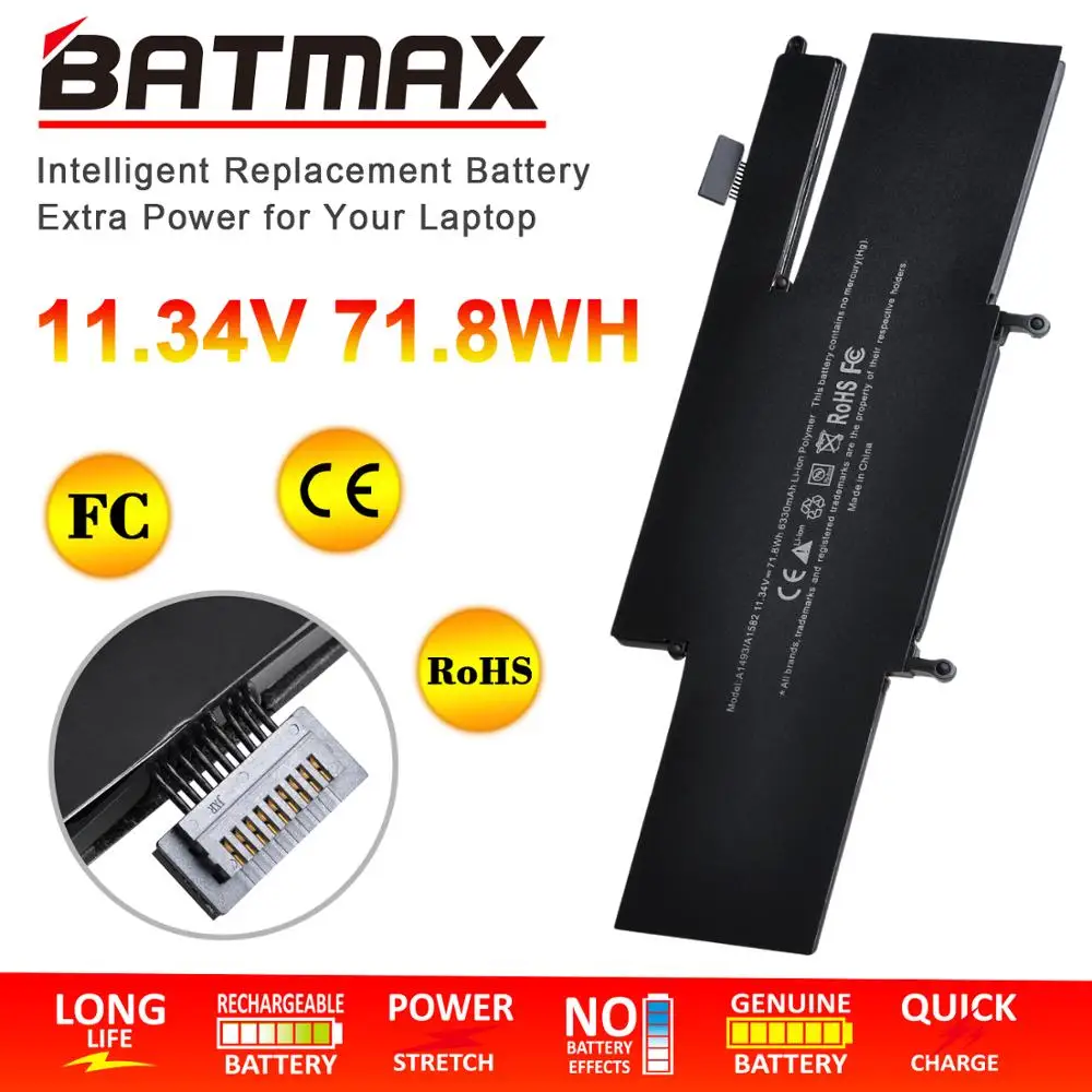 

Batmax Laptop Battery A1493 A1582 for Macbook Pro 13" Retina A1493 A1582 (A1502, Late 2013 Mid 2014 Early 2015) MacBook